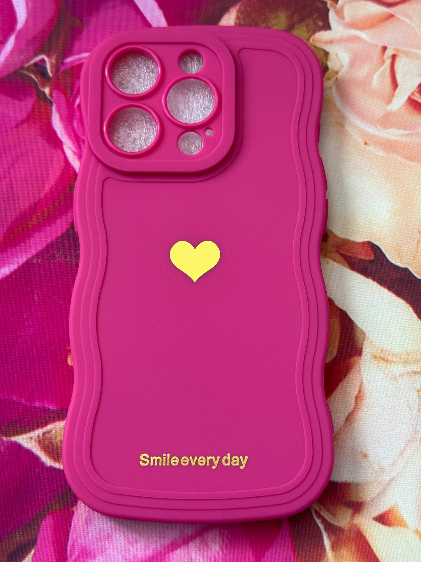 Gold Heart Pink IPhone 15 pro