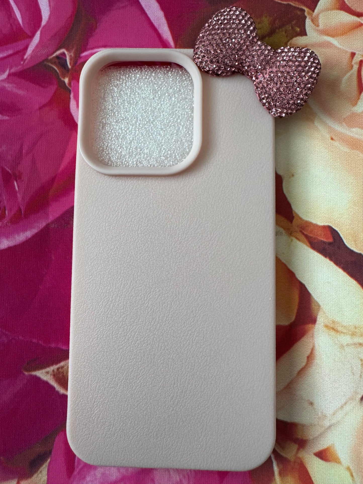 Pink Rhinestone Bow 15 Pro