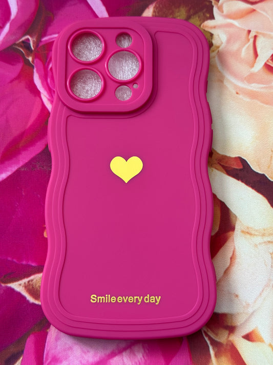 Gold Heart Pink IPhone 15 pro